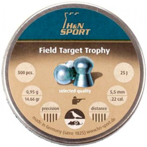 Пули Haendler&Natermann Field Target Trophy .22 (5.53мм) 0.9 5гр. (500шт.)