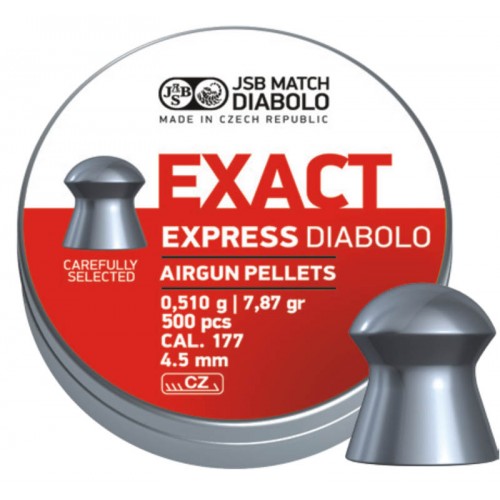 Пули JSB Diabolo EXACT EXPRESS cal .177 (4.52мм)  0.51 гр (500шт.)
